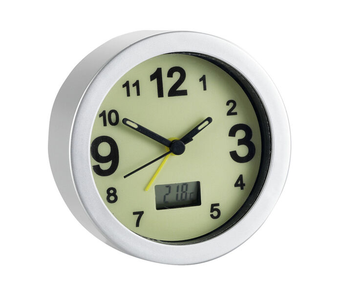 Leuchtender Wecker mit digitaler Raumtemperaturanzeige 