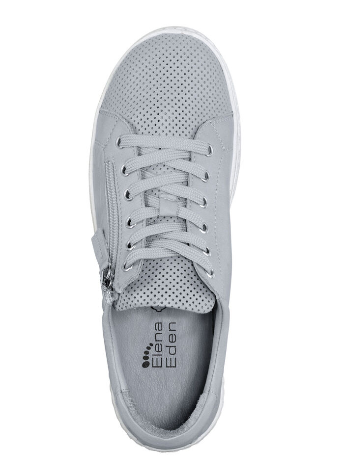 ELENA EDEN, sommerliche Damen-Schn&uuml;rschuhe, mit herausnehmbarem Fu&szlig;bett BLAUGRAU