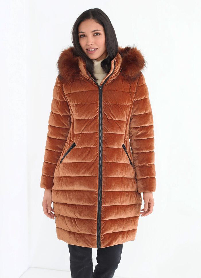 Kurzmantel mit abnehmbarer Kapuze 