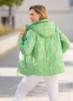 Jacke mit lasergesteppten Blütenmotiven APFELGRÜN