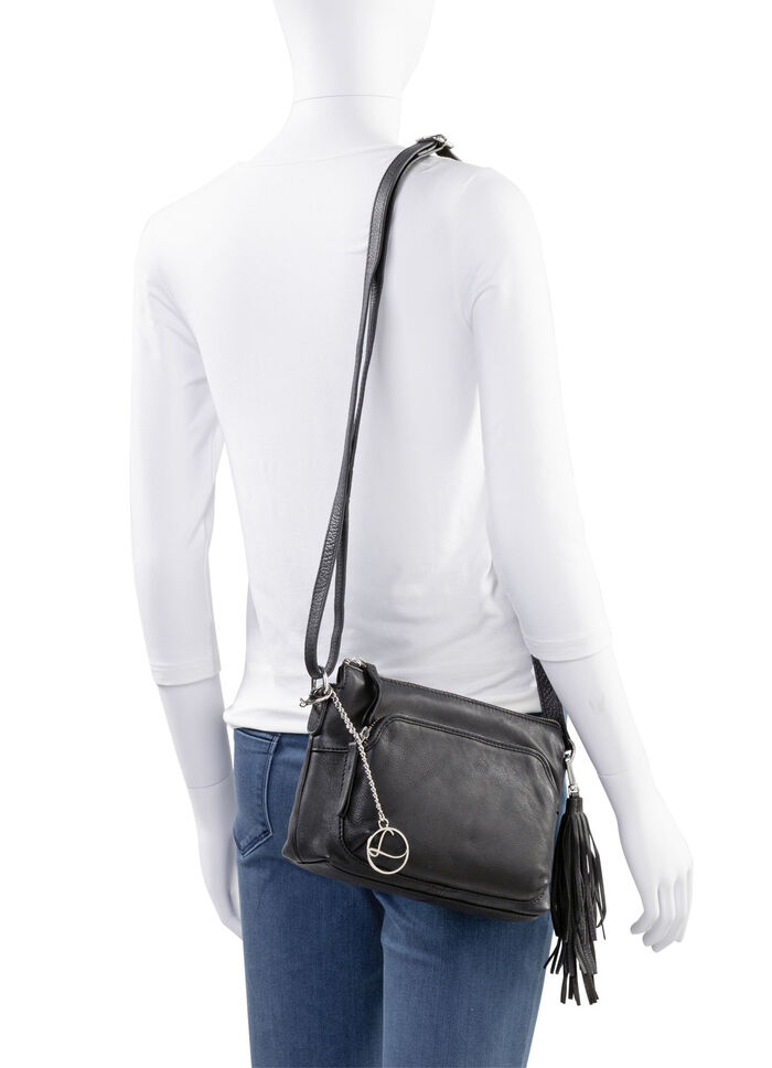 Laurina, Tasche, Damen, mit verstellbarem Umh&auml;ngeriemen SCHWARZ