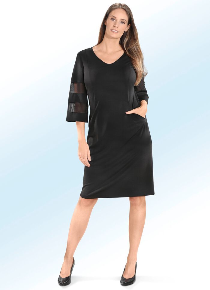 Kleid mit Trompetenärmeln 