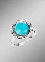 Eleganter Damenring mit echt Amazonit 