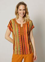 Shirt mit H&auml;kelspitzenbesatz 