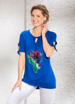 Shirt mit V-Schlitz  ROYALBLAU