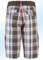 Bermudas mit G&uuml;rtel und Cargotaschen in 2 Farben OLIV-WEISS