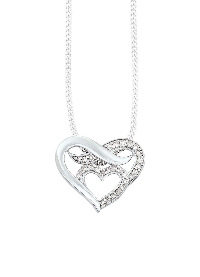 S&uuml;&szlig;er Herz-Anh&auml;nger mit Diamanten 