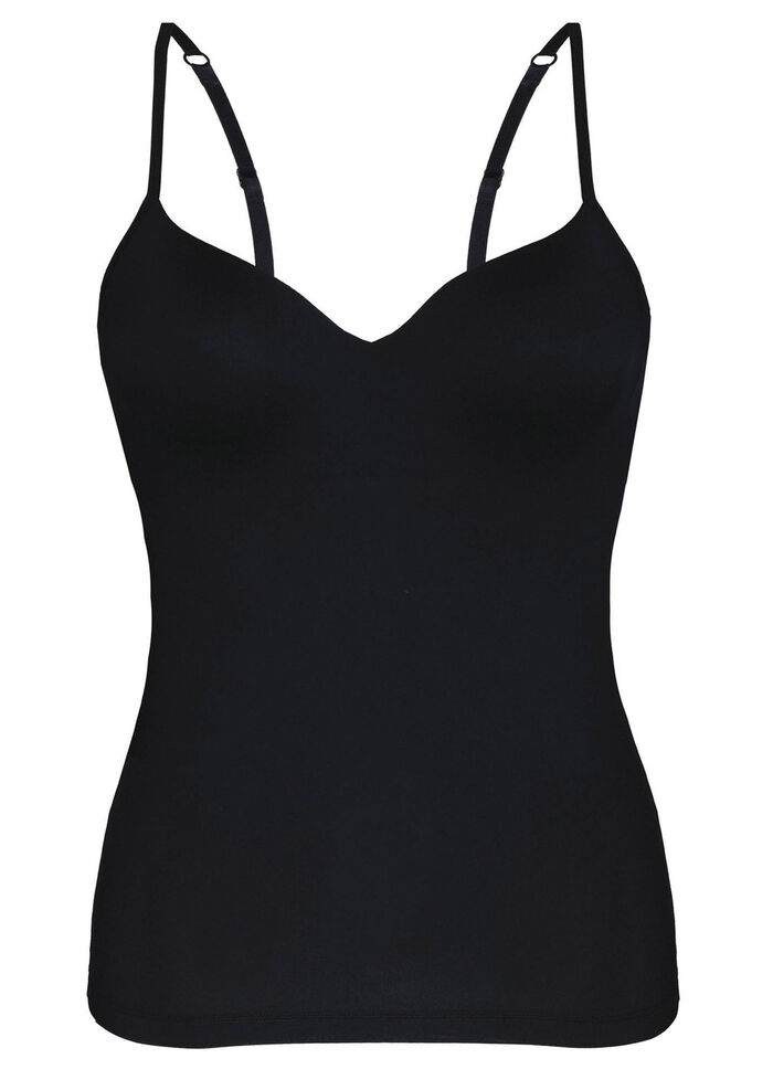 Sassa BH-Hemd mit eingearbeitetem B&uuml;gel-BH SCHWARZ