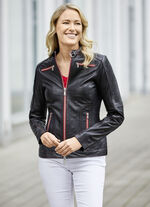 Lederkurzjacke mit Innentasche 