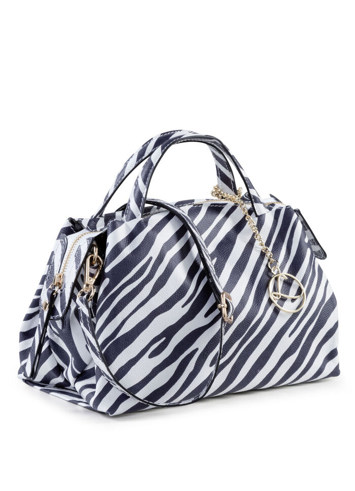 Laurina Tasche mit Zebra-Dessin SCHWARZ-WEISS