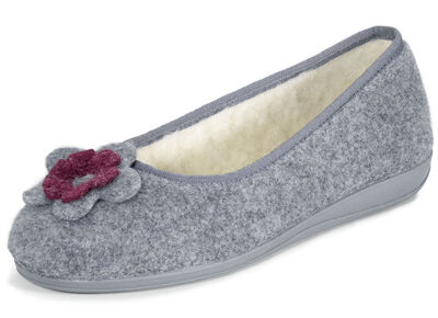 Laurina, warme Damen-Hausschuhe, mit Schurwolle 