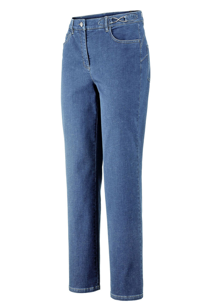 Hochelastische, figurformende Jeans JEANSBLAU