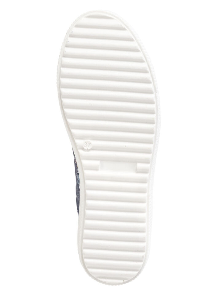 ELENA EDEN Schn&uuml;rschuh aus effektvoll bedrucktem Nubukleder BLAU