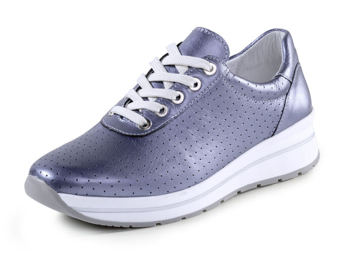 ELENA EDEN Sneaker mit Zierperforation STAHLBLAU