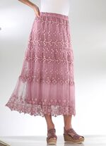 Stufenrock mit spezieller F&auml;rbetechnik ROSENHOLZ