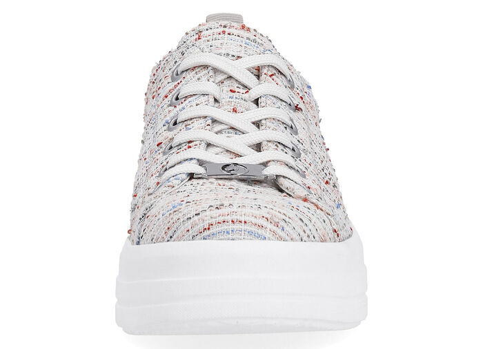 Remonte Sneaker aus effektvoll strukturiertem Textilmaterial WEISS-MULTICOLOR