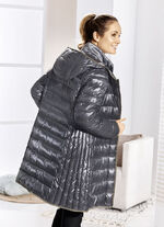 Kurzmantel mit seitlicher L&auml;ngssteppung 