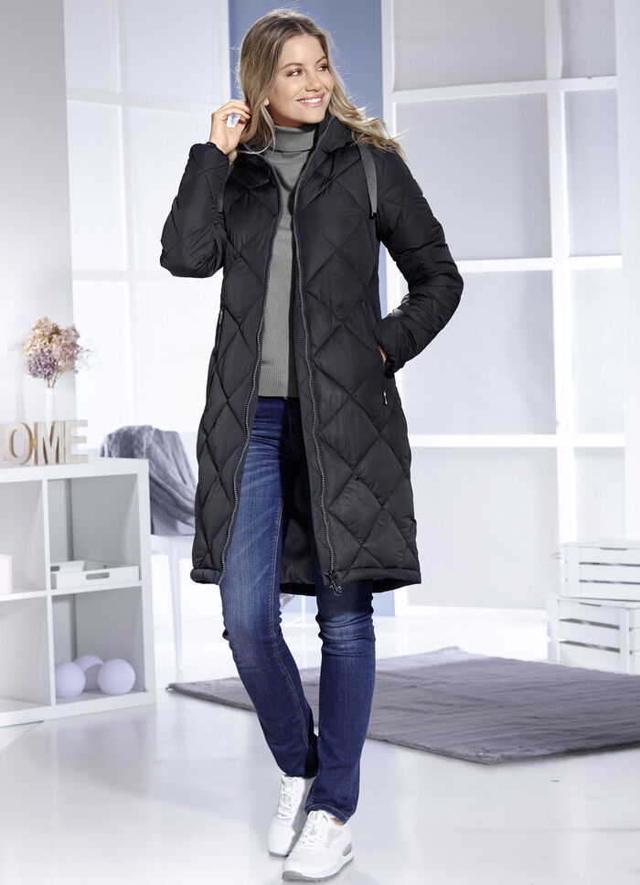 Funktionsmantel mit Rautenstepp 