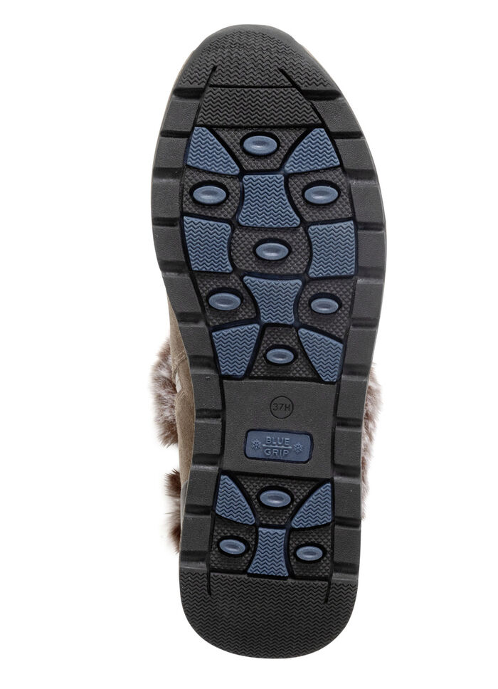 Caprice, gef&uuml;tterte Damen-Stiefeletten, Winterschuhe, Weite H, mit herausnehmbarem Fu&szlig;bett TAUPE