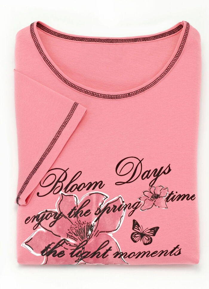 Zweierpack Nachthemden, Kurzarm mit Rundhals 1X KORALLE, 1X JADEGR&Uuml;N