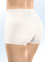 Con-ta Zweierpack Schl&uuml;pfer mit elastischen Abschl&uuml;ssen WOLLWEISS