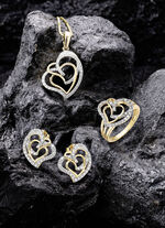 Herz-Damenring mit 68 Diamanten 