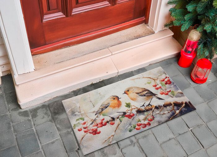 Fu&szlig;matte mit winterlichem-Motiv 