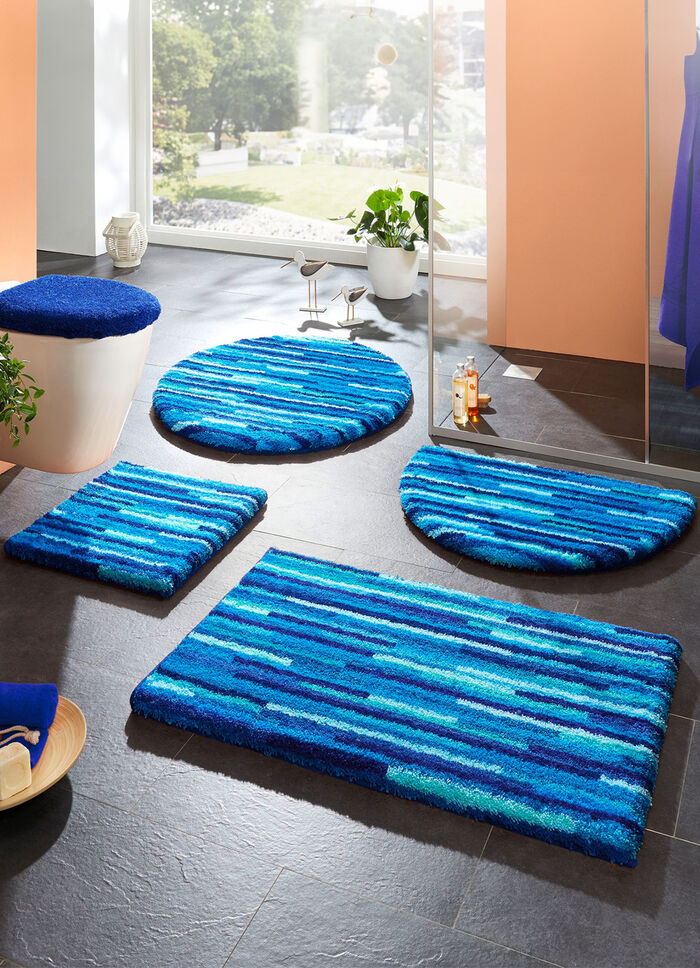 Badgarnitur  mit rutschhemmender R&uuml;ckseite BLAU