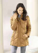 Jacke mit abnehmbarem Kunstpelz-Besatz 