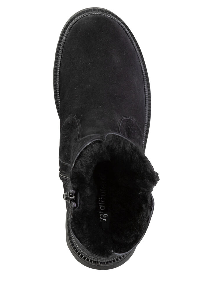 Waldl&auml;ufer Stiefelette aus Rind-Nubukleder SCHWARZ
