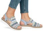 Rieker, sommerliche Damen-Sandalen, mit seitlichen Elastik-Bandagen 