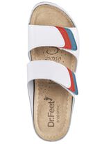 ELENA EDEN Pantolette mit Kontrast-Einsätzen WEISS