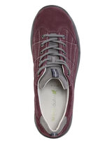 Waldl&auml;ufer Schn&uuml;rschuh aus Rind-Nubukleder BORDEAUX