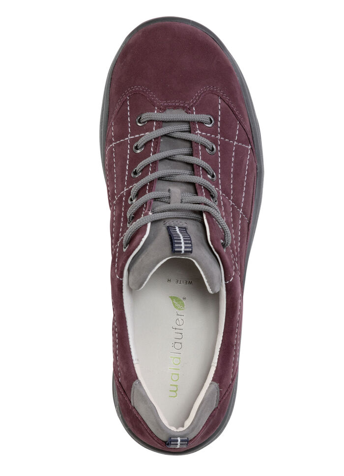 Waldl&auml;ufer Schn&uuml;rschuh aus Rind-Nubukleder BORDEAUX