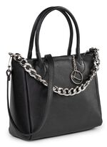 Laurina Tasche aus genarbtem Kalb-Nappaleder mit Zierkette 