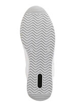 Sneaker in interessant gepr&auml;gtem Materialmix WEISS-HELLFLIEDER