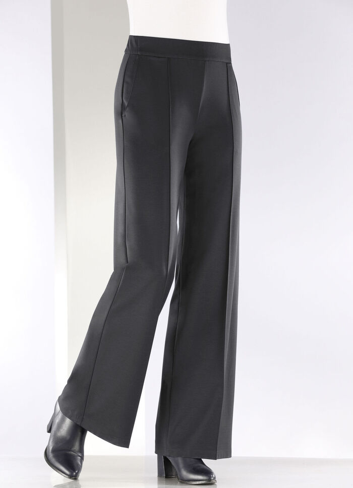 Hose mit streckenden Biesen ANTHRAZIT MELIERT