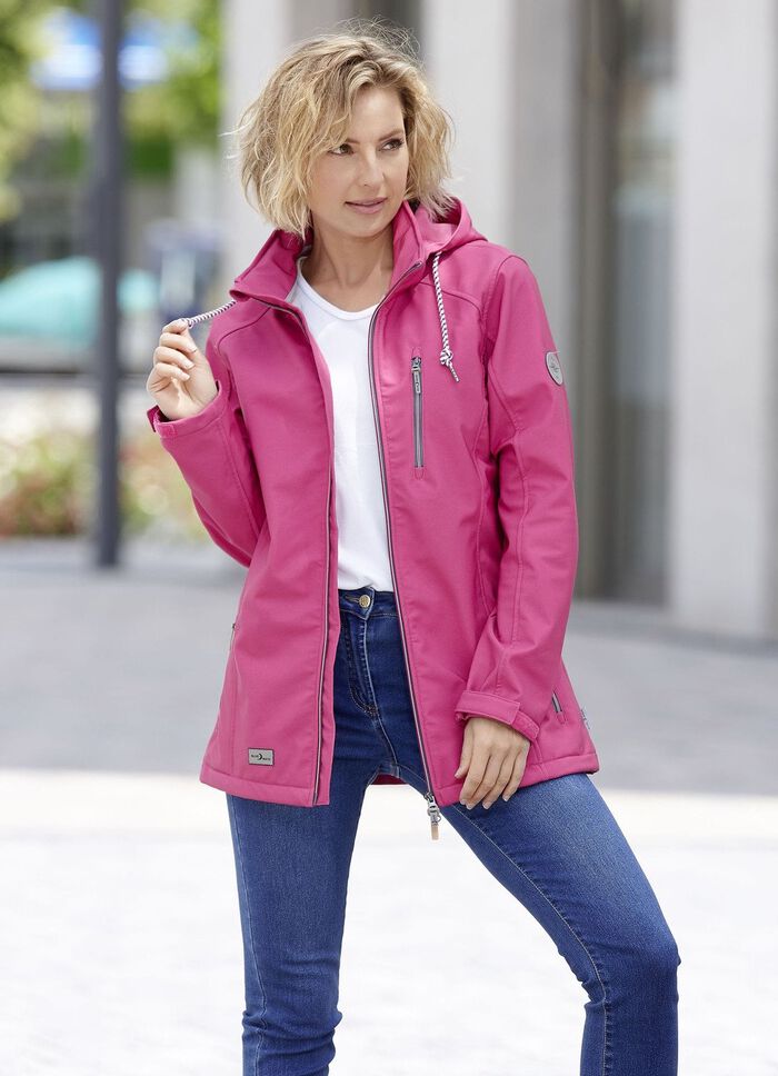 Funktionsjacke mit abnehmbarer Kapuze PINK