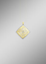 Vergoldeter Anhänger mit Zirkonia- 