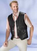 "Redpoint"-Lederweste  SCHWARZ