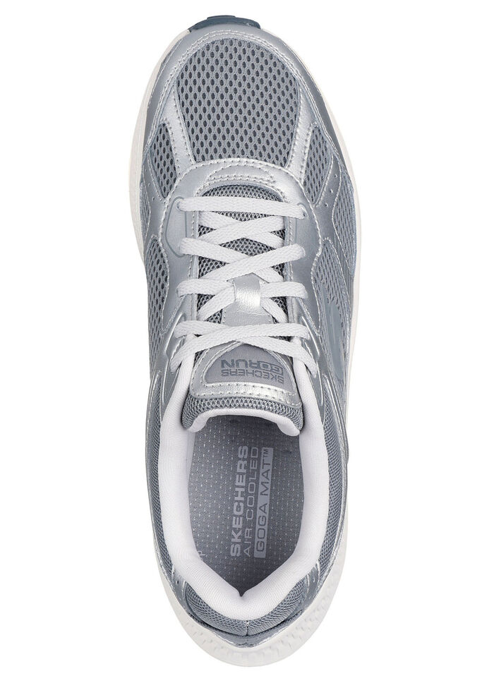 SKECHERS, sportliche Damen-Sneaker, mit herausnehmbarem Fußbett SILBER-GRAU