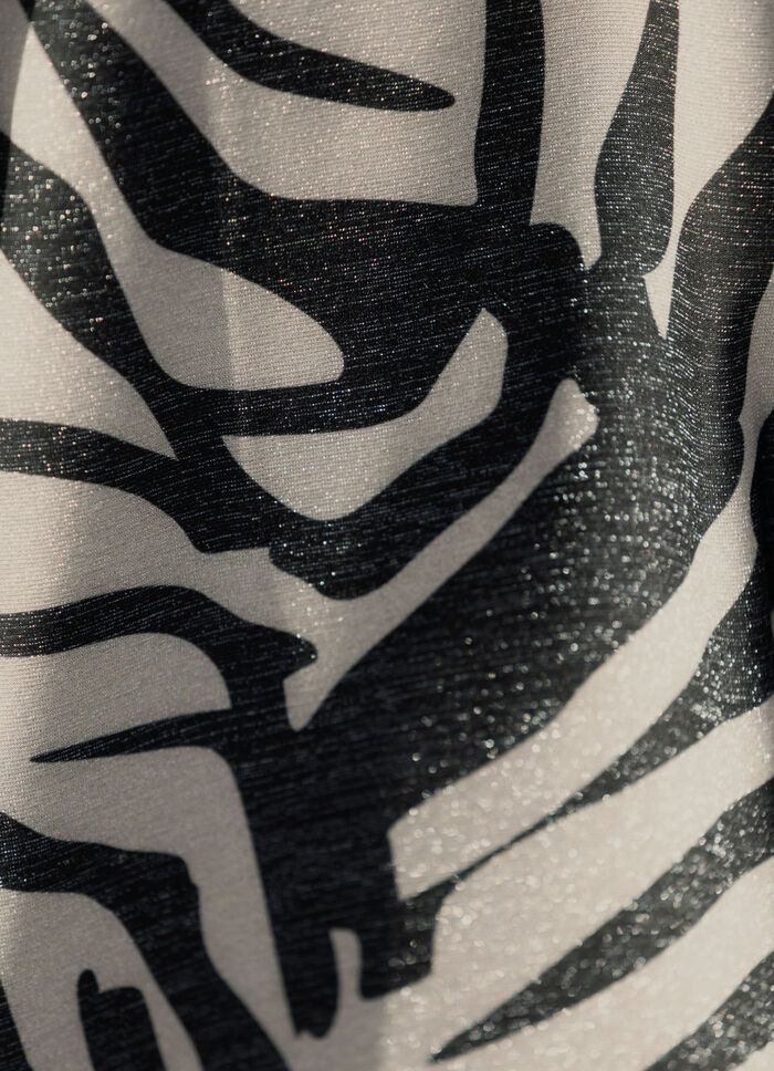 Shirt mit silberfarbenem Effektgarn 