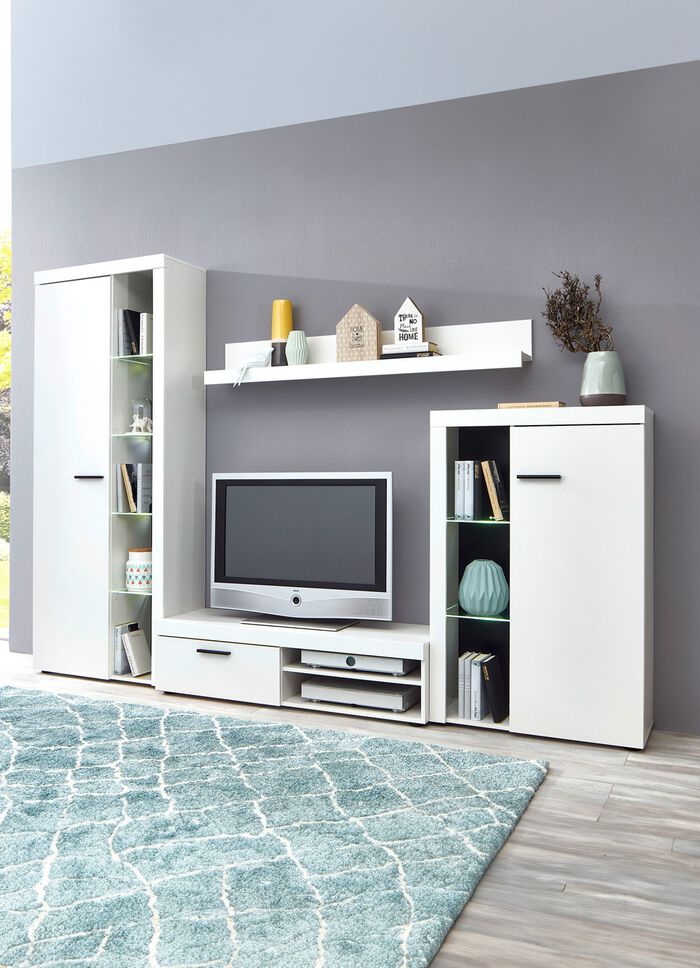 Wohnwand mit LED-Beleuchtung 