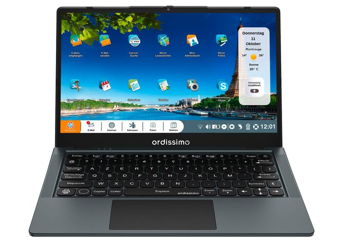 Ordissimo Notebook Agathe 4 mit leicht bedienbarem Betriebssystem 