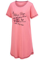 Zweierpack Nachthemden, Kurzarm mit Rundhals 1X KORALLE, 1X JADEGR&Uuml;N