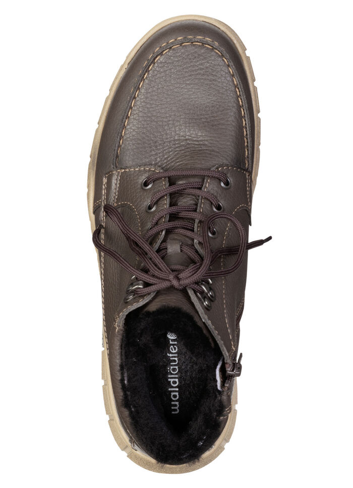 Waldläufer, gefütterte Herren-Boots, Winterschuhe, Weite H, mit Lammfell MOKKA