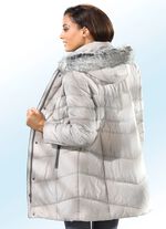 Longjacke mit abnehmbarer Kapuze 