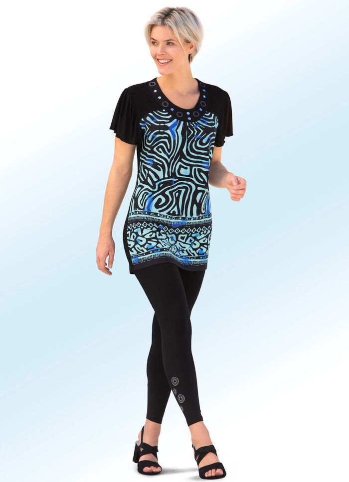 Tunika mit Zierringen und Schmucksteinen 