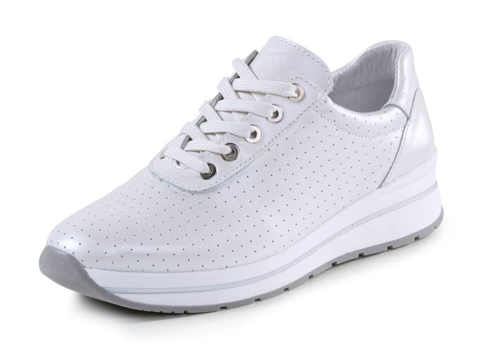 ELENA EDEN Sneaker mit Zierperforation PERLWEISS