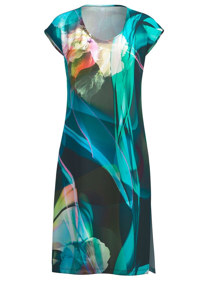 Kleid mit farbbrillantem Druckdessin 